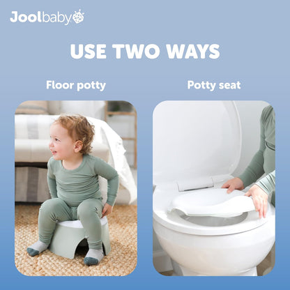 Jool Baby 2-in-1 Toddler Potty Chair + Training Seat for Toilet Training – Splash Guard, Easy to Clean (Sage)
