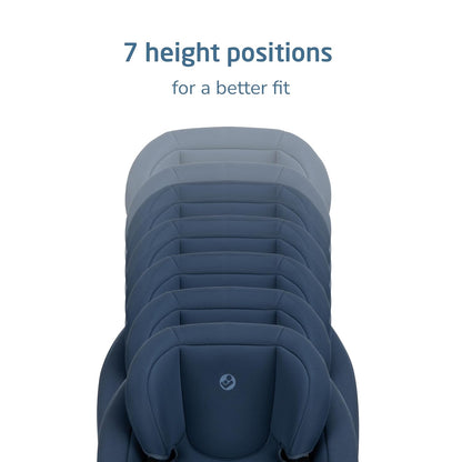 Maxi-Cosi RodiSport Kids Booster Car Seat, High-Back, Backless Booster, 7-Position Headrest, Easy Latch System, Reclining Chair, Belt Guide, Fits 40-100 lbs, 43.4-57 in, Sea Salt