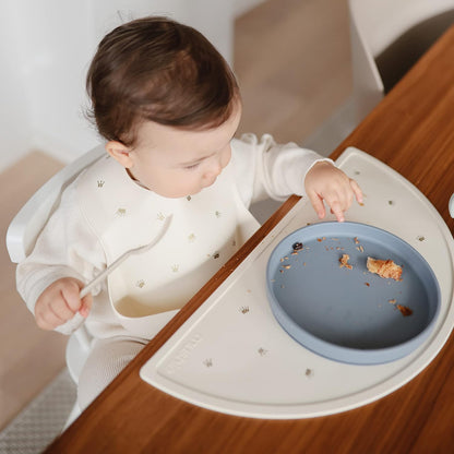 mushie Classic Silicone Suction Plate | BPA-Free Non-Slip Design (Daffodil)