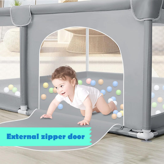 besuhot Large Baby Playpen 79x79 Inch, Playpens for Babies and Toddlers, Indoor & Outdoor Extra Large Kids Activity Center, Baby Play Yard with Zipper Gates.