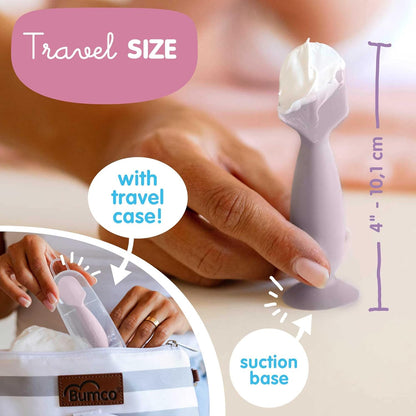 Bumco Diaper Cream Spatula (Mini) - BPA-free Butt Paste Diaper Cream Applicator, Soft & Flexible Diaper Rash Cream Applicator, Butt Spatula Baby, Mom-Invented Diaper Bag Essentials (Lilac)