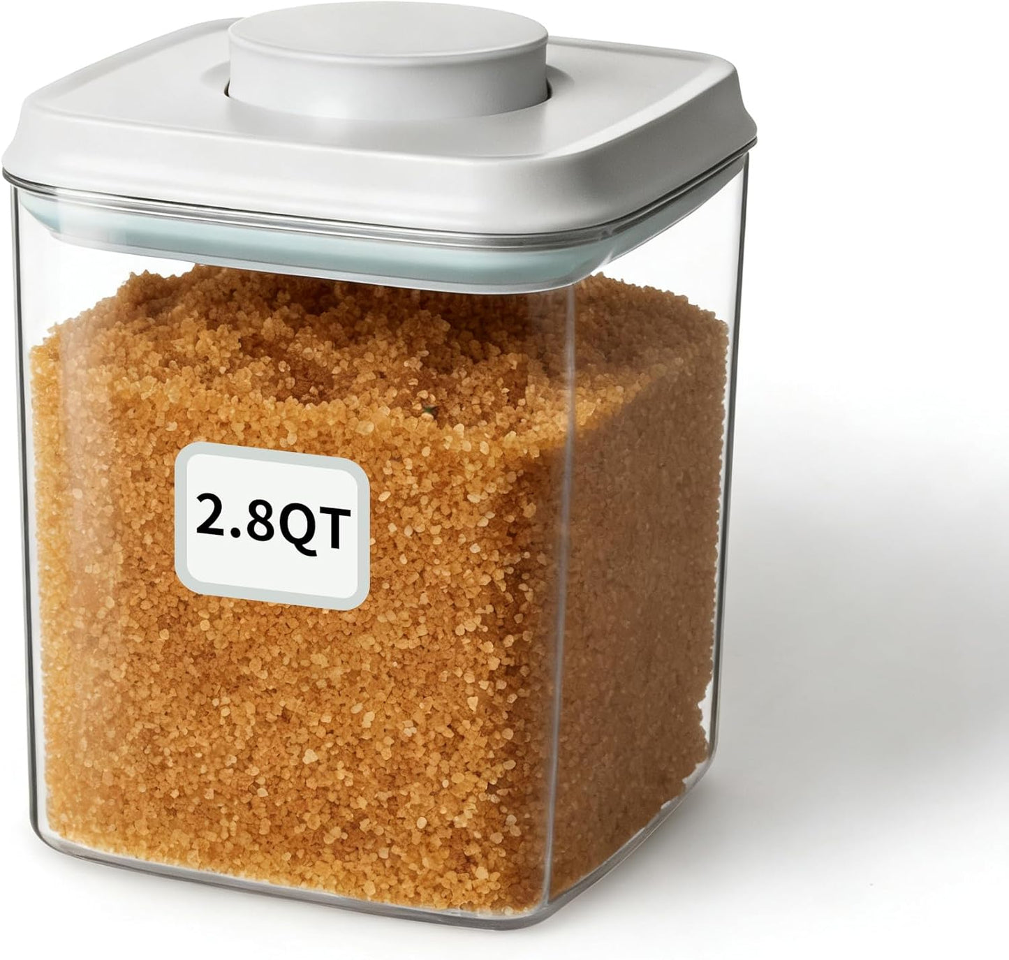 Ankou Formula Container - 1700ml Airtight Formula Dispenser One Button Handy Milk Powder Container BPA-Free Storage Containers with Scoop and Scraper Transparent 730g