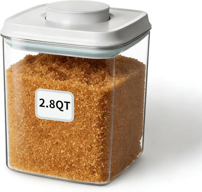 Ankou Formula Container - 1700ml Airtight Formula Dispenser One Button Handy Milk Powder Container BPA-Free Storage Containers with Scoop and Scraper Transparent 730g