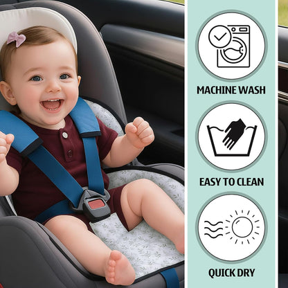 HunnmingRe 2 Pack Floral Car Seat Protector for Potty Training Waterproof Piddle Pad Cover from Spillages Nappy Leaks Toilet Training Anti Slip Backing Strollers Carseat Liner for Toddlers Babies