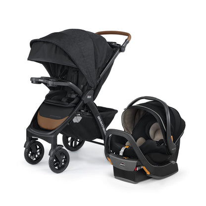 Chicco Bravo LE ClearTex Full-Size Stroller for Babies and Toddlers, UPF-Rated Canopy, GREENGUARD Gold Certified, Lightweight, One-Hand Compact Fold, Pewter/Grey