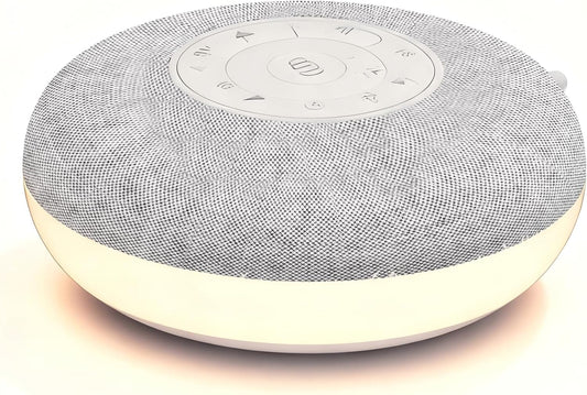 YEVIK Portable Sound Machine for Baby, Soothing Sleep Assistant with 39 Sounds & Night Light for Nursery, Travel, Kids & Adults (USB-C Rechargeable, Auto-Off Timer)