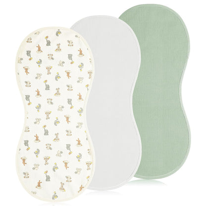 Hahafelt 3 Pcs Changing Pad Liners Fits in Peanut Shape Changing Pad Waterproof Diaper Mats Organic Cotton Peanut Mats are Warm on Baby's Back, Washable Reusable (Starry Style,Multicolor)