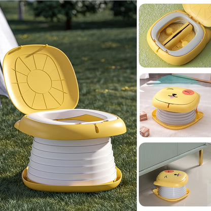 Travel Potty for Toddler Portable Foldable Potty Training Toilet for Boys Girls Baby Kids Children Indoor Outdoor,Pink