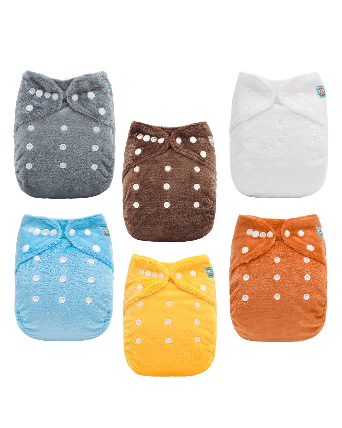 ALVABABY 12pcs Microfiber Inserts,Soft Cloth Diaper Liner,3-Layer Absorbent Inserts,Reusable for Baby Cloth Diapers 12T