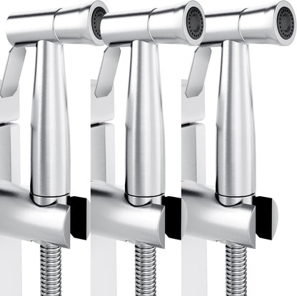 Purrfectzone Bidet Sprayer for Toilet, Handheld Sprayer Kit, Cloth Diaper Sprayer Set - Easy to Install - Stainless Steel