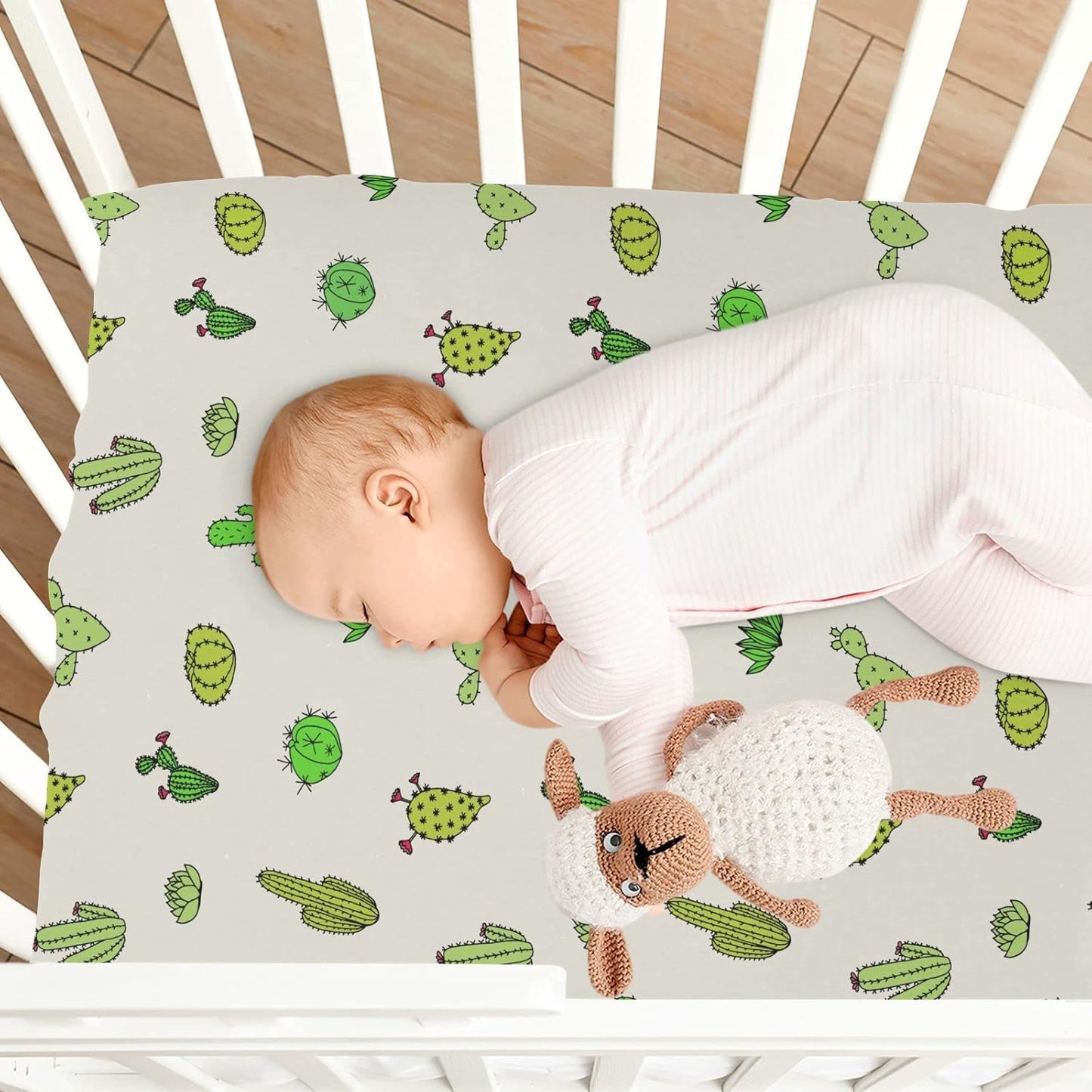 Fall Cute Mushroom Leaves Fitted Crib Sheets Stretchy Portable Playard Sheets for Baby Toddler, Breathable Soft Mini Crib Mattress 52 x 28 in for Boys and Girls