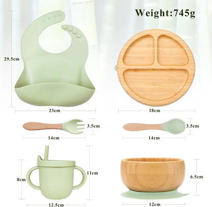 Bamboo Suction Plates for Babies and Bamboo Plates For Kids Baby Feeding and Weaning (Pink)