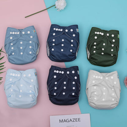 ALVABABY 12pcs Microfiber Inserts,Soft Cloth Diaper Liner,3-Layer Absorbent Inserts,Reusable for Baby Cloth Diapers 12T