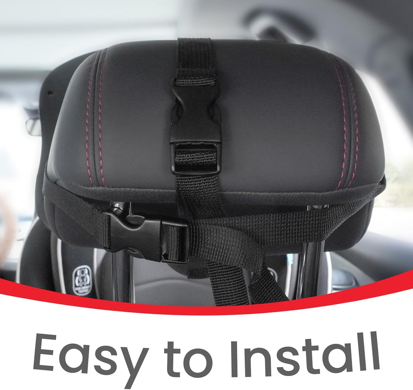 Baby Car Mirror with LED Light & Remote Control - Night Vision Rear Facing Car Seat Mirror, Adjustable Shatterproof Safety Mirrors for Backseat Infant, Universal Fit for Cars, SUVs (Black)