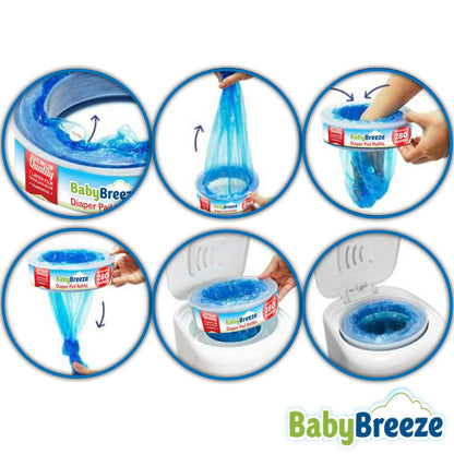 Diaper Pail Refill Bags Compatible with Playtex Diaper Genie- 1960 Count (7 Sets of 1 Pack) – by BabyBreeze