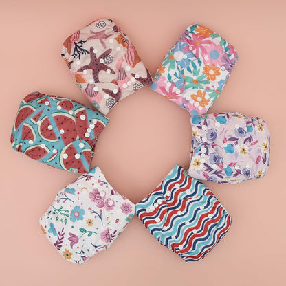 ALVABABY 12pcs Microfiber Inserts,Soft Cloth Diaper Liner,3-Layer Absorbent Inserts,Reusable for Baby Cloth Diapers 12T
