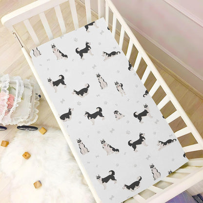 Fall Cute Mushroom Leaves Fitted Crib Sheets Stretchy Portable Playard Sheets for Baby Toddler, Breathable Soft Mini Crib Mattress 52 x 28 in for Boys and Girls