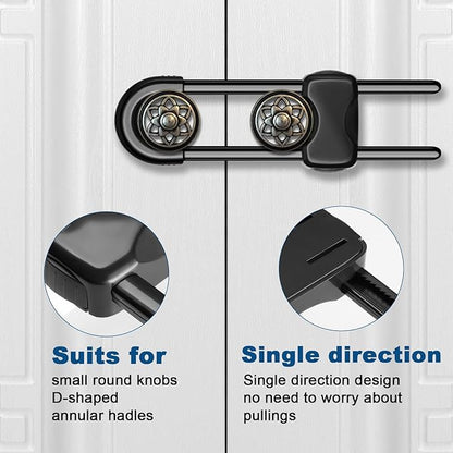 Cabinet Locks for Babies,Child Proof Cabinet Locks,8 Pack U-Shaped Baby Proofing Cabinets,Child Locks for Cabinets and Drawers,Child Safety Cabinet Locks with Adjustable (Black)