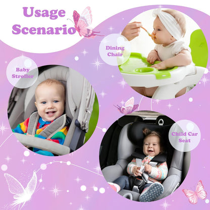 Babenest Car Seat Potty Protector Cover -Waterproof Carseat Training Liner for Baby &Toddler Shower Gift, Dry Piddle Pee Pad with Fun Designs for Strollers & Infant Car Seats (2pcs Pink)