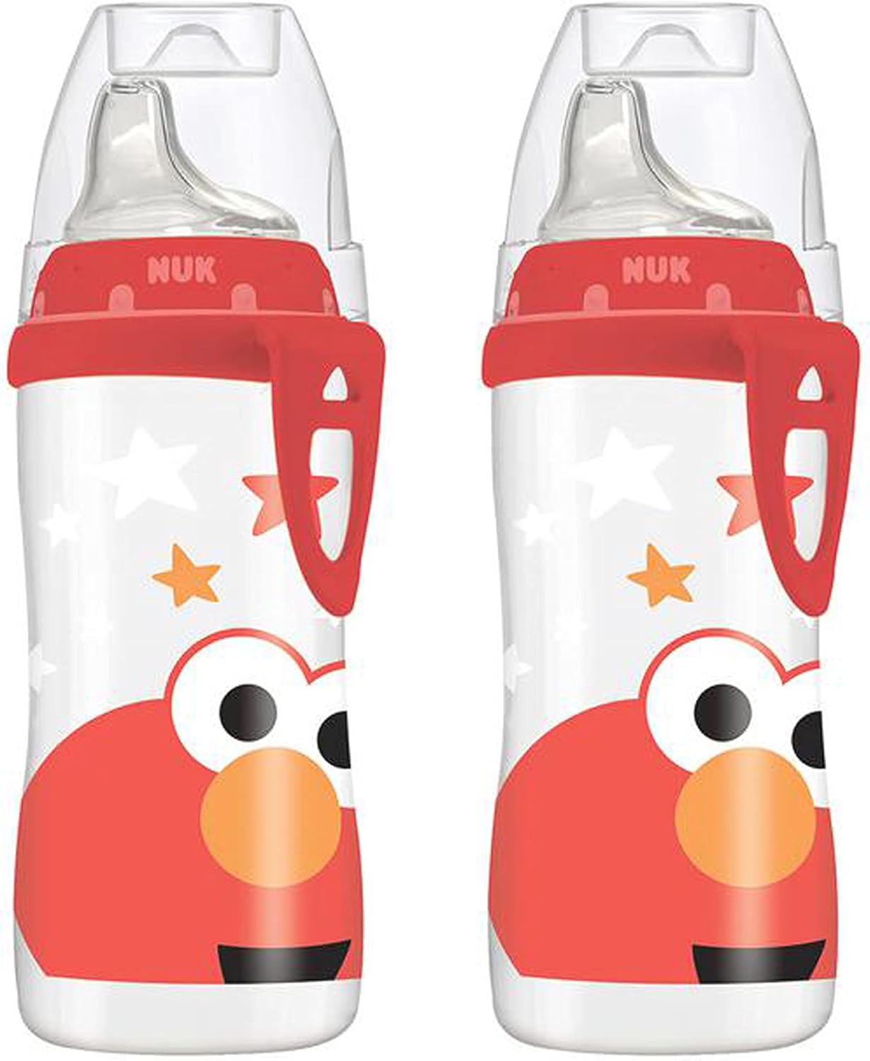 NUK Active Sippy Cup, 10 oz, 2 Pack, Disney's Cars, Lightning McQueen, BPA-Free, Spill-Proof, Transition Cup