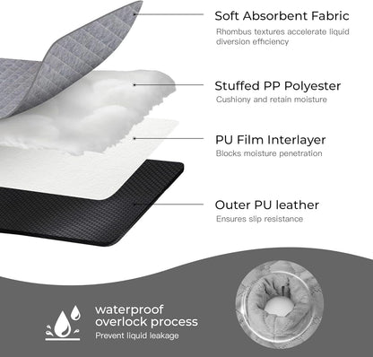 2 Pack Waterproof Piddle Pads Carseat Potty Training Car Seat Protector Waterproof Car Seat Liner Cover to Prevent Pee
