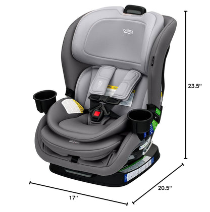 Britax Poplar S Convertible Car Seat, 2-in-1 Car Seat Extended Rear Facing, 17” Slim Car Seat Design with Fast & Easy ClickTight Installation, Anti-Rebound Bar & SafeWash Fabrics — Cowmooflage