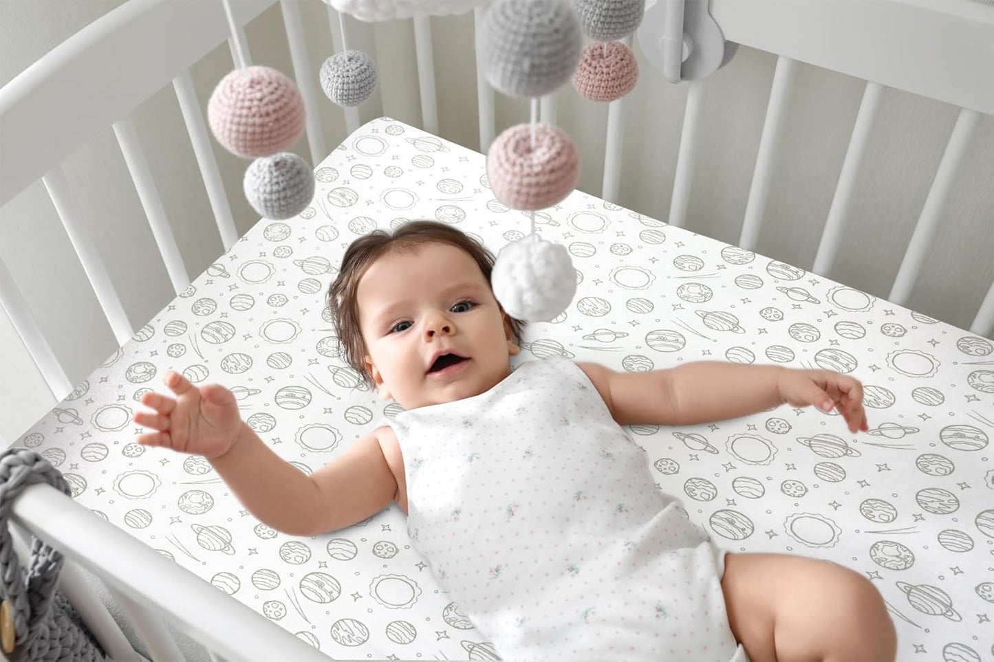 3-Pack Bedside Sleeper Bassinet Sheets | GOTS Certified Organic 100% Muslin Cotton | Ultra Soft & Breathable | 33×20×4” Fitted Sheets | Universal Fit 29–33” x 17–21” Pads