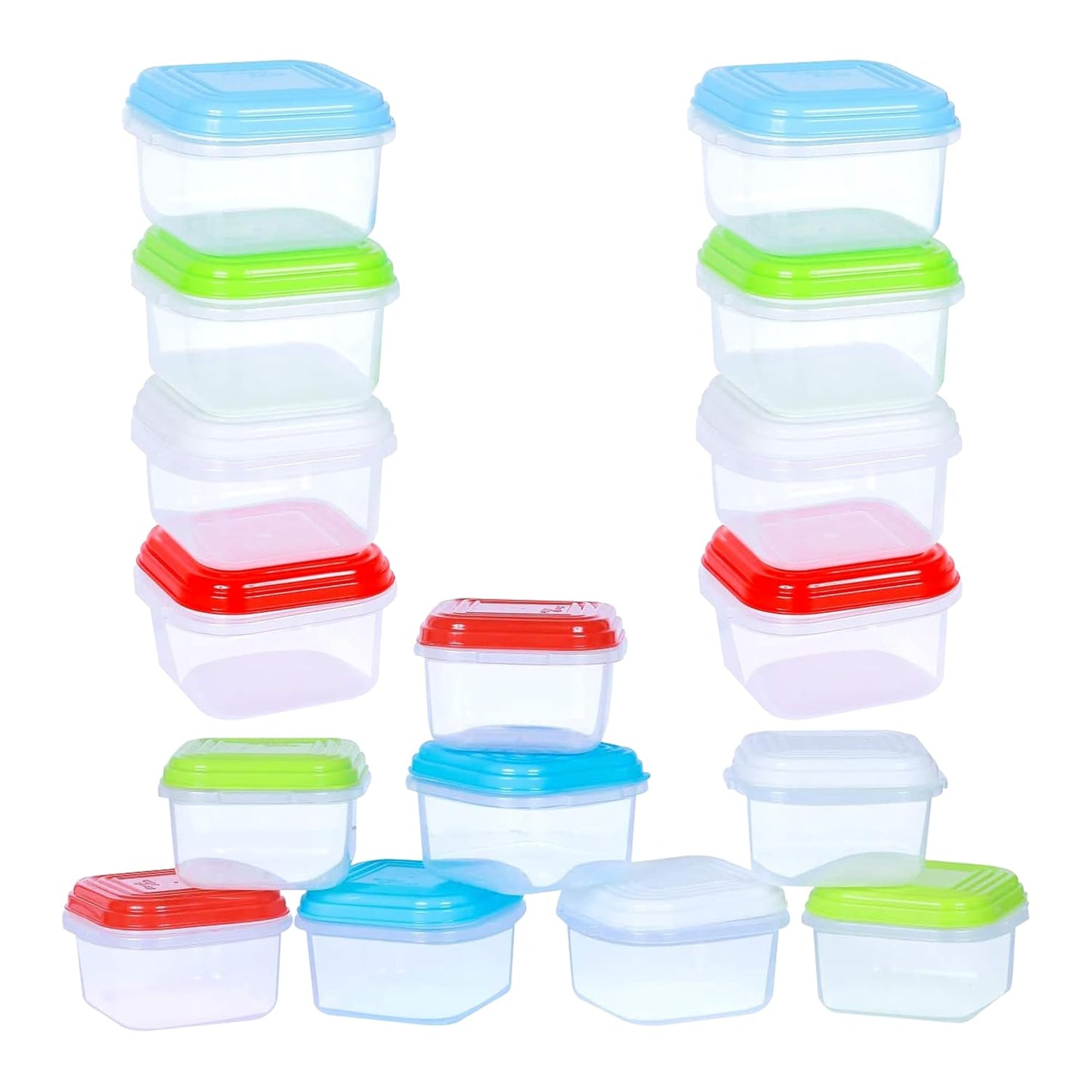 ARSUK Baby Food Containers (4oz/120ml, 8 Pack) - Small Plastic Containers with Lids - Toddler Snack Containers - Reusable Freezer Safe Food Storage Jars - BPA-Free, Leakproof & Microwave Safe