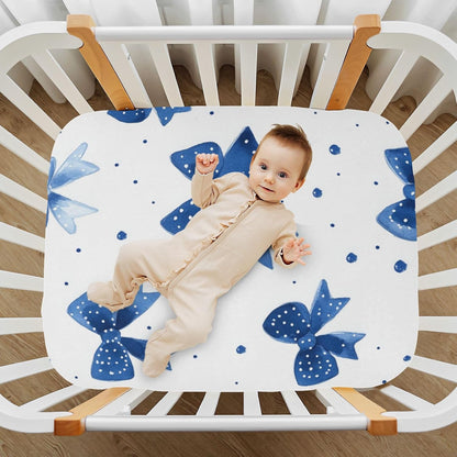 Fitted Crib Sheets Cactus and Floral Stretchy Portable Playard Sheets for Baby Toddler, Breathable Soft Mini Crib Mattress 52 x 28 in for Boys and Girls