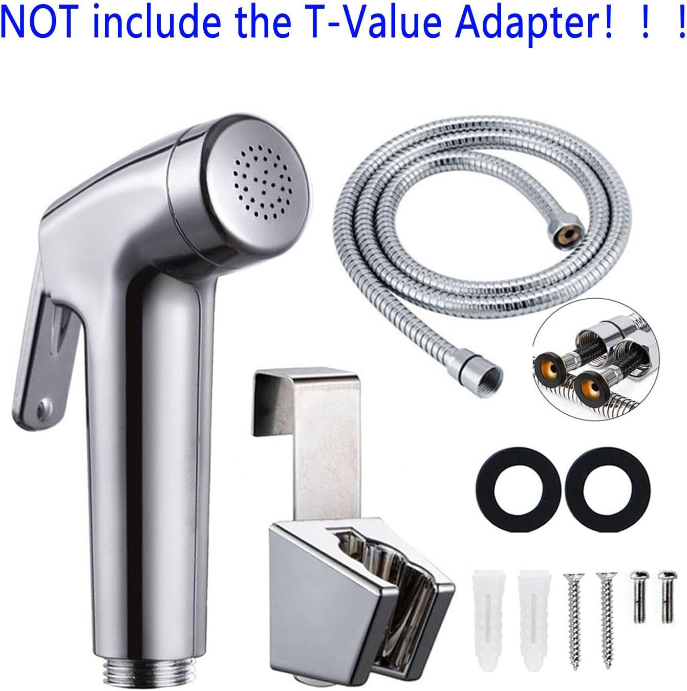 LikeHome Bidet Sprayer for Toilet - Cloth Diaper Sprayer Shattaf Handheld Bidet Rinse Spray Head - White (Without T-Adapter)