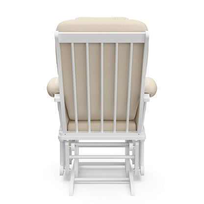 Storkcraft Tuscany Glider with Ottoman (Black/Gray) — GREENGUARD Gold Certified, Bonus Lumbar Cushion Included, Solid Wood Base, Smooth Motion, Award-Winning Nursery Rocking Chair, Glider and Ottoman