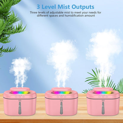 SZO Humidifiers for Bedroom, 2.5L Capacity, Auto Shut-Off, Easy to Fill & Clean, 16 dB Quiet Ultrasonic Humidifier for Large Room, Plants, Baby Nursery, Indoor, Night Light(soft pink)