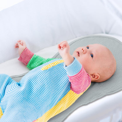 Hahafelt 3 Pcs Changing Pad Liners Fits in Peanut Shape Changing Pad Waterproof Diaper Mats Organic Cotton Peanut Mats are Warm on Baby's Back, Washable Reusable (Starry Style,Multicolor)