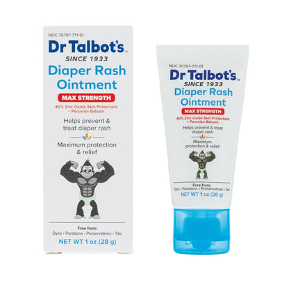 Dr. Talbot's Baby Diaper Rash Ointment - 2 oz - Zinc Oxide Skin Protectant with Peruvian Balsam - Treats and Prevents Rash