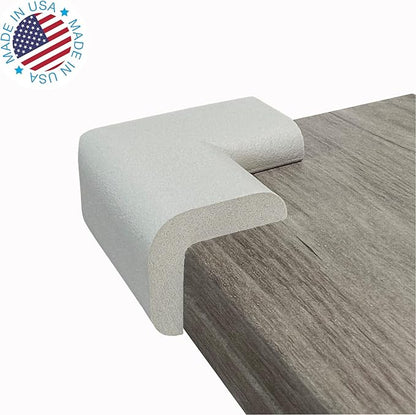 KidKusion Child Safety Corner Cushion | Soft Gray | 4 Pack | Made in USA, Child Safety, Child Proofing Corner Guard, Home Furniture Safety Bumper, Baby Proof Table Protector