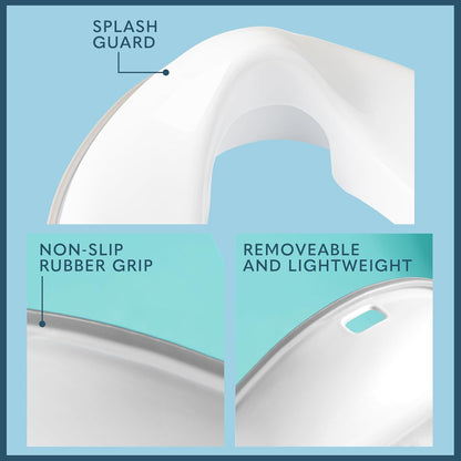 Todays Kids Toddler Potty Training Seat - Toddler Toilet Seat Attachment for Boys & Girls w/Splash Guard, Non-Slip Grip for Secure Fit, Fits Standard Round & Oval Toilets, Storage Hook Included, Pink