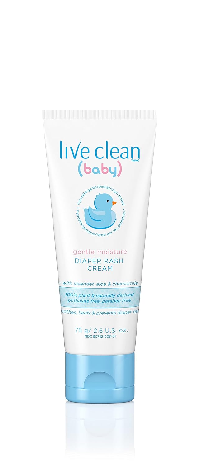 Live Clean Baby Gentle Moisture Diaper Rash Cream, 2.6 Oz