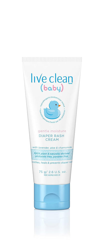 Live Clean Baby Gentle Moisture Diaper Rash Cream, 2.6 Oz