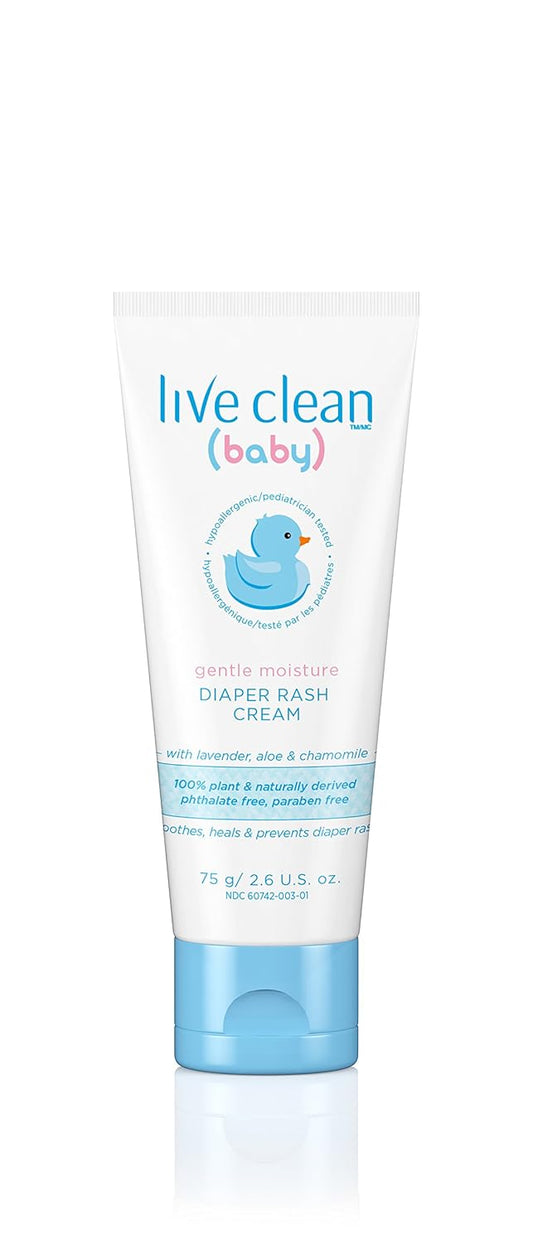 Live Clean Baby Gentle Moisture Diaper Rash Cream, 2.6 Oz