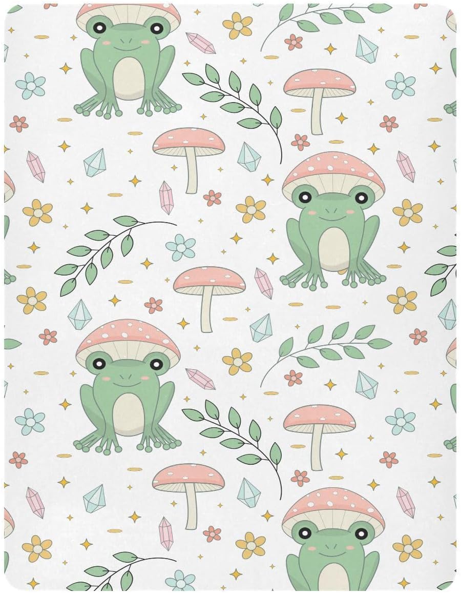Fitted Crib Sheets Turtle Sea Horse Stretchy Portable Playard Sheets for Baby Toddler, Breathable Soft Mini Crib Mattress 39 x 27 in for Boys and Girls