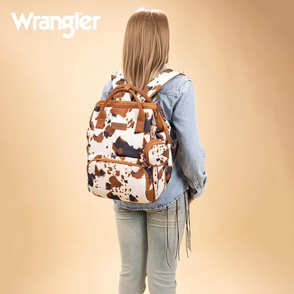 Montana West Wrangler Diaper Bag Backpacks Western Backpack Purses Multi-function Baby Bags for Mom with Waterproof Changing Pad & Pacifier Case