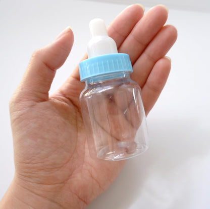 Baby Shower Favor - 36 Pack Pink Mini Milk Bottle Party Favor Gift Bag Boxes 1.5" x 3.5" - Baby Shower Candy Jar.