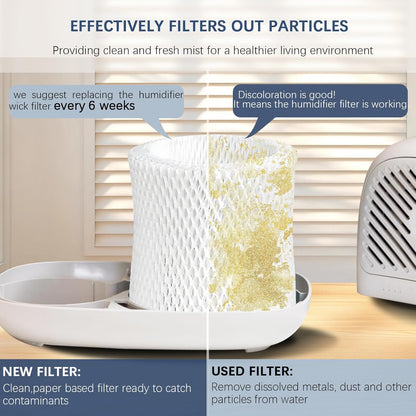 4 Pack Bedside Humidifier Filters Replacement Compatible with Canopy Bedside and Nursery Humidifiers(NOT for Canopy Plus Humidifier)