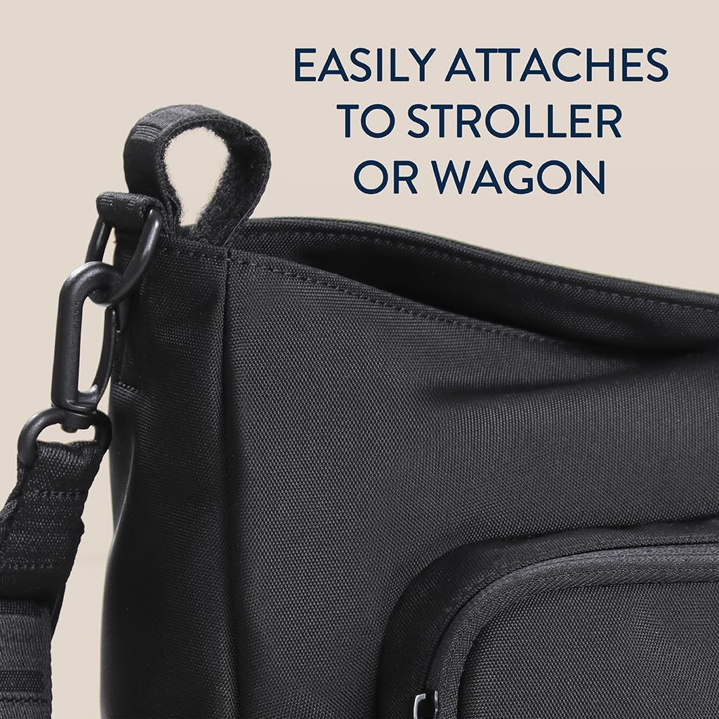 Itzy Ritzy Belong Cargo Caddy for Strollers & Wagons – Convertible Stroller Organizer and Crossbody Bag With Adjustable & Removable Strap, Bottle Holders, Smart Storage Pockets & Secure Straps (Mocha)
