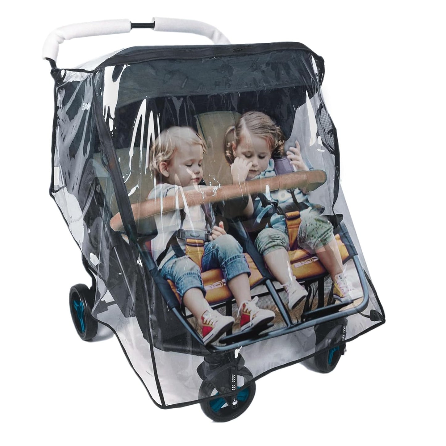 Miracle Baby Stroller Rain Cover, Universal Stroller Cover for Rain, Baby Travel Weather Shields Windproof and Waterproof, Protect from Dust and Snow, Stroller Accessories (Grey)