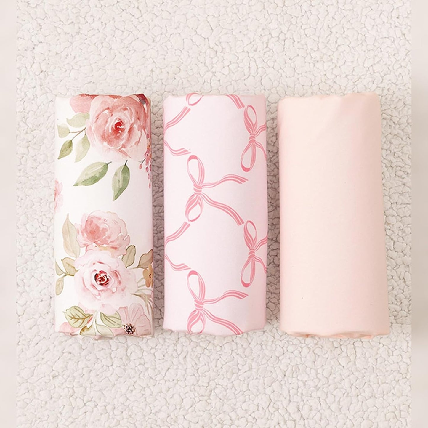 PHF 3 Pack Soft Mini Crib Sheets, Floral & Animal Pack N Play Sheets for Baby Boys Girls, No Slip Universal Fit for Pack N Play, Playard, Portable and Mini Crib Mattresses,Floral & Animal