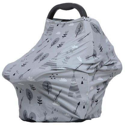 Car Seat Covers for Babies - Multi-use Carseat Canopy Cover Breastfeeding Covers, Stroller Canopy Cover (Navy Dinosaur)