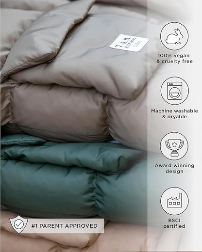 7AM Enfant Stroller Blanket 212 - Adjustable Baby Car Seat Zipped Blanket for Babies Winter, Unisex Multi Purpose Fleece Lined Warm Hooded Toddler Footmuff Water Repellent | (6M - 4T)