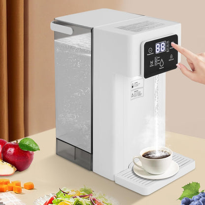 Instant Water Dispenser, 1500 Watt Fast Heating Countertop Water Dispenser, Adjustable Temperature (90°F-212°F), 3 Liter/0.79 Gallon Tank, Child Lock, For Home, Office (White and Green) (Green)
