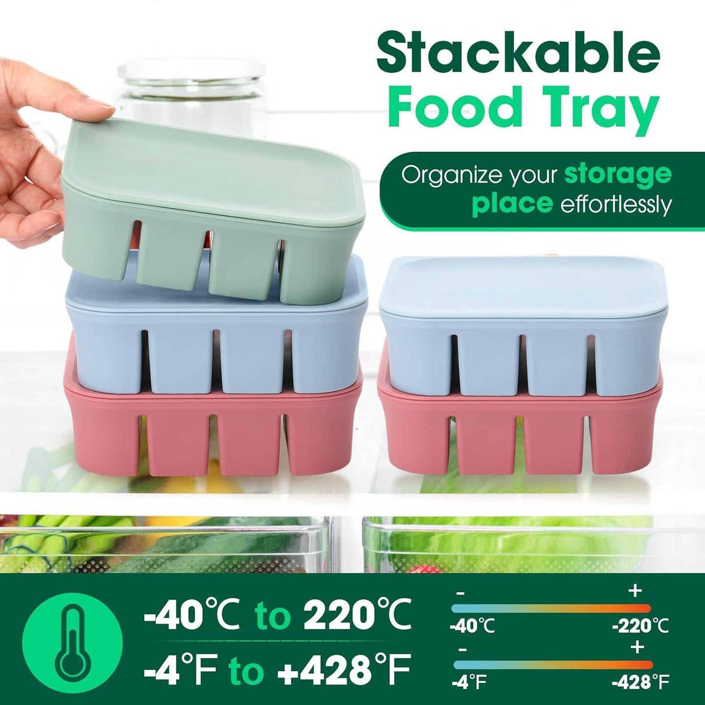 Mimorou 3 Pack Baby Food Freezer Tray with Lids 2.8 oz x 12 Cups Silicone Baby Food Storage Container Ice Cube Freezer Molds for Homemade Vegetable Fruit Purees Snack(12 Cups,White, Yellow, Brown)